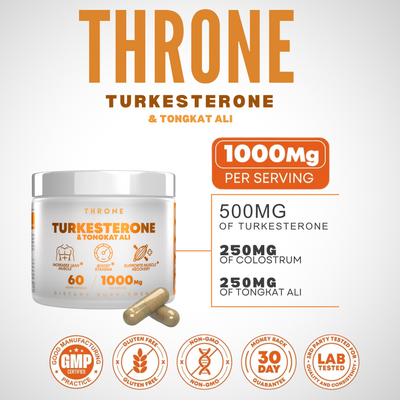 Throne Turkesterone & Tongkat Ali 1000mg Supplement